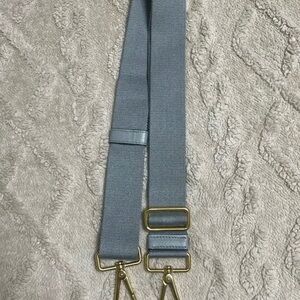 Prada Canapa Gray Adjustable Strap with Gold Hardware
